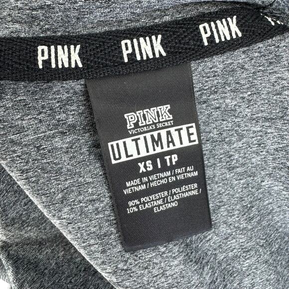 Pink by Victoria's Secret Ultimate Gray Full Zip Hooded Active Sweatshirt XS - Picture 8 of 8